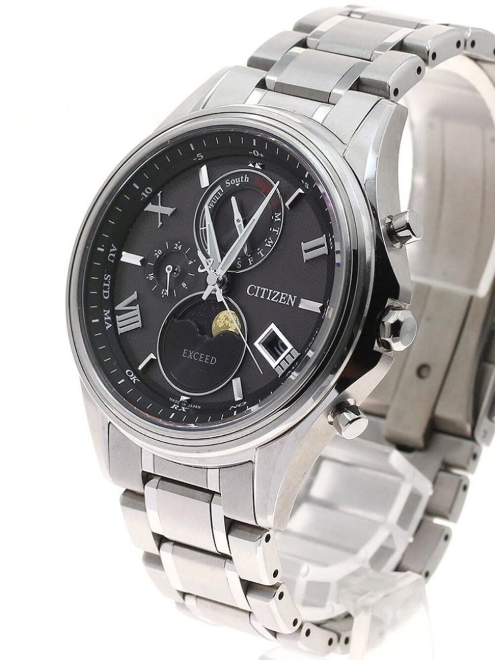 CITIZEN Exceed H874-004JJ01/BY1020-61E Solar Powered Radio Men's Watch_934492 - Picture 3 of 7
